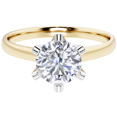 IGI Certified Natural Diamond Solitaire Ring 14K Yellow Gold 1.41 Carats