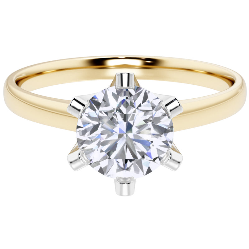 IGI Certified Natural Diamond Solitaire Ring 14K Yellow Gold 1.41 Carats