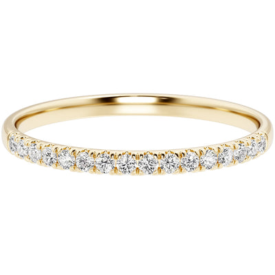 Diamond Half Eternity Ring Band 14K Gold