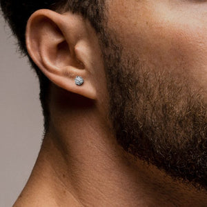 Men's 14K Gold Diamond Stud Earrings