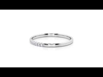 Video of  Peora Lab Grown Diamond 1/4 Carat Half Eternity Band 14K White Gold  R63176.  Includes a Peora gift box. Free shipping, 45-day returns, authenticity guaranteed.