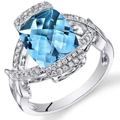 price of 4ct swiss blue topaz ring