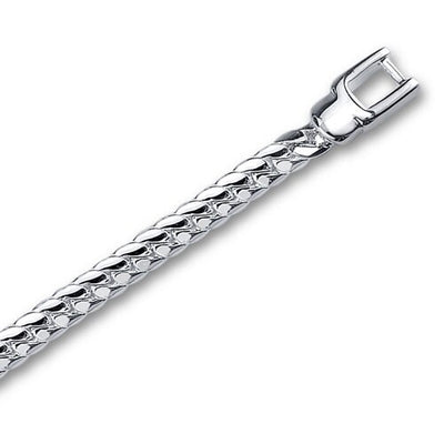 Ruby 5-Stone Bracelet Sterling Silver Round Shape 5 Carats