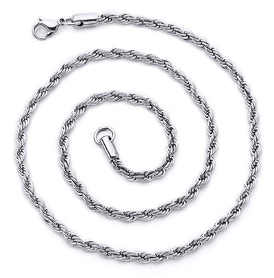 5mm Steel Rope Chain in 22, 24, 26, 30, and 36 inch