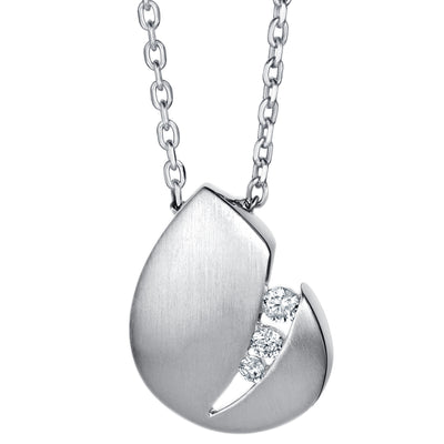 Sterling Silver Morning Dew Pendant, Adjustable Chain
