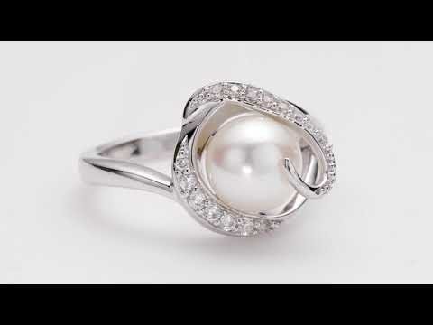 Video of Peora Freshwater Cultured White Pearl Swirl Ring in Sterling Silver Sizes 5-8 SR11028. Includes a Peora gift box. Free shipping, 30-day returns, authenticity guaranteed. 