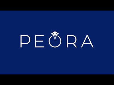 Video of Peora 14 Karat Yellow Gold Oval Shape 3.50 Carats Created Blue Sapphire Diamond Pendant P9580. Includes a Peora gift box. Free shipping, 30-day returns, authenticity guaranteed. 