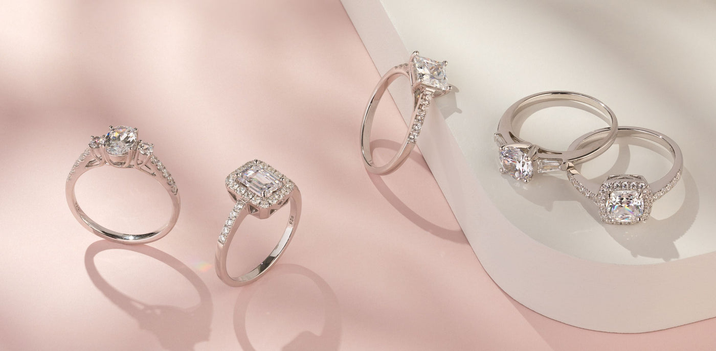 Peora Bridal Engagement Ring Sets