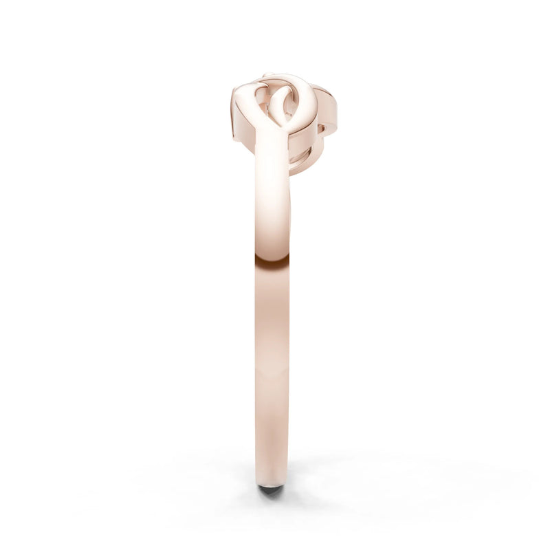 Intertwined Solitaire Lyra Orbit Ring
