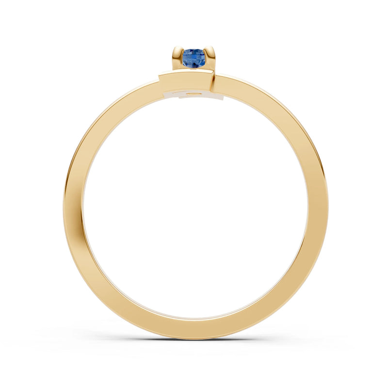 London Blue Topaz Petite Solitaire Solara Core Ring