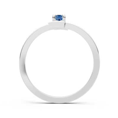 London Blue Topaz Petite Solitaire Solara Core Ring