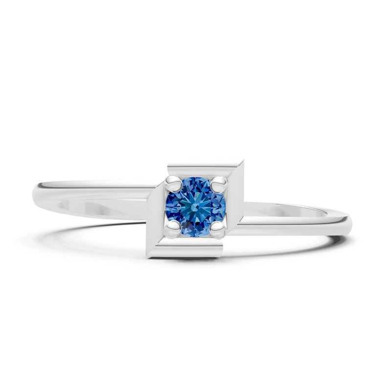 London Blue Topaz Petite Solitaire Solara Core Ring