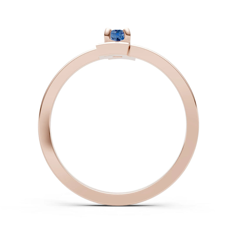 London Blue Topaz Petite Solitaire Solara Core Ring