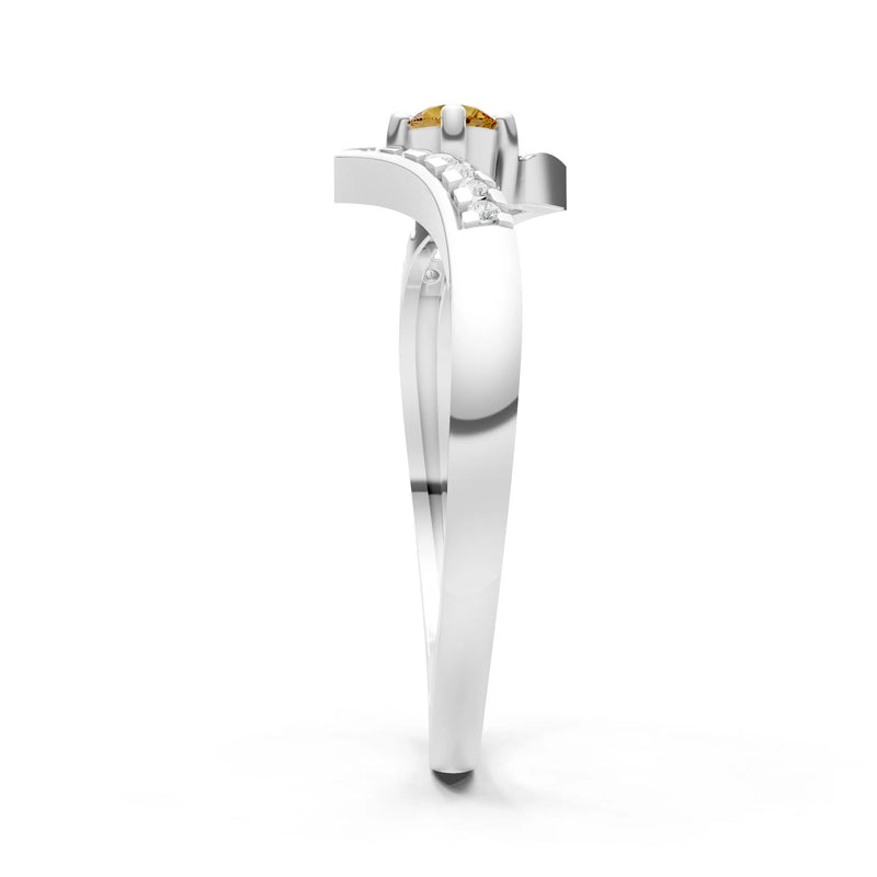 Bypass Accent Tiny Solitaire Ring