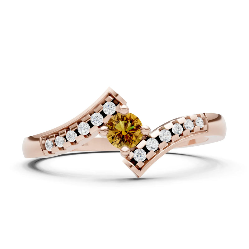 Bypass Accent Tiny Solitaire Ring
