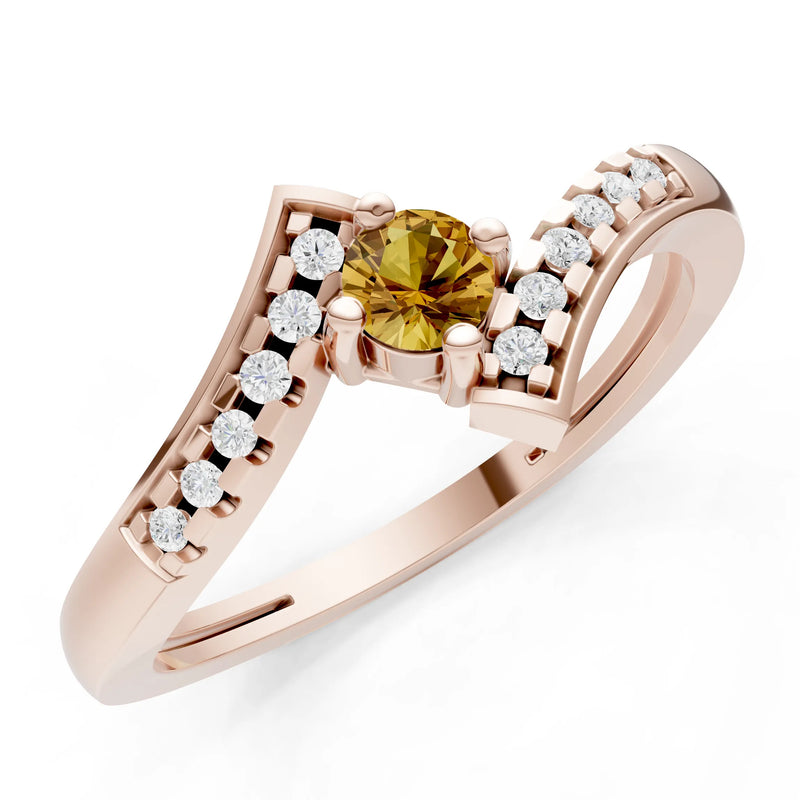Bypass Accent Tiny Solitaire Ring