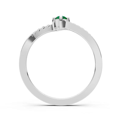 Bypass Accent Tiny Solitaire Ring