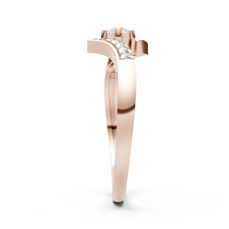 Bypass Accent Tiny Solitaire Ring
