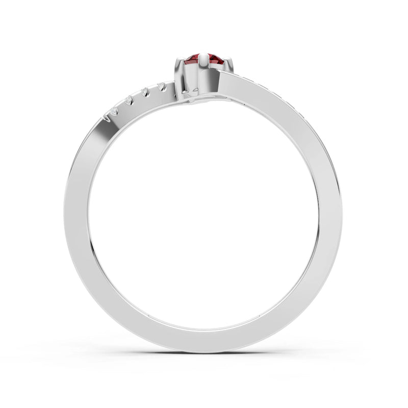 Bypass Accent Tiny Solitaire Ring