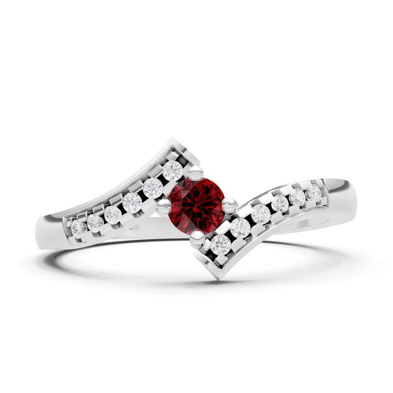 Bypass Accent Tiny Solitaire Ring