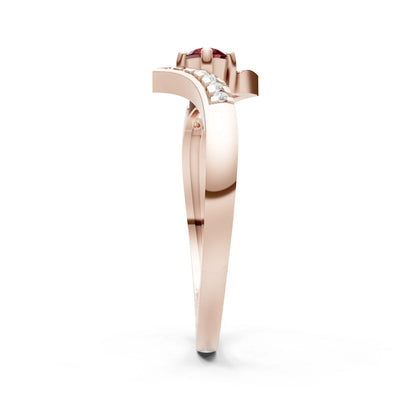 Bypass Accent Tiny Solitaire Ring