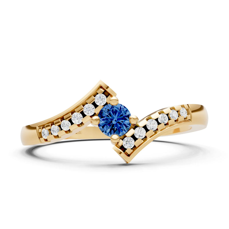 Bypass Accent Tiny Solitaire Ring