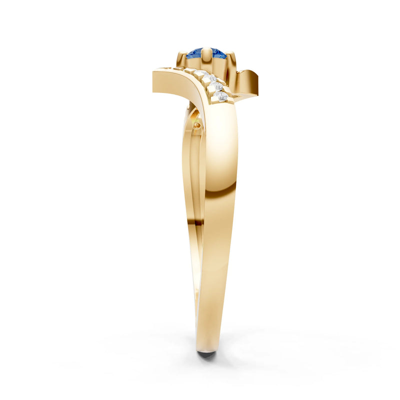 Bypass Accent Tiny Solitaire Ring