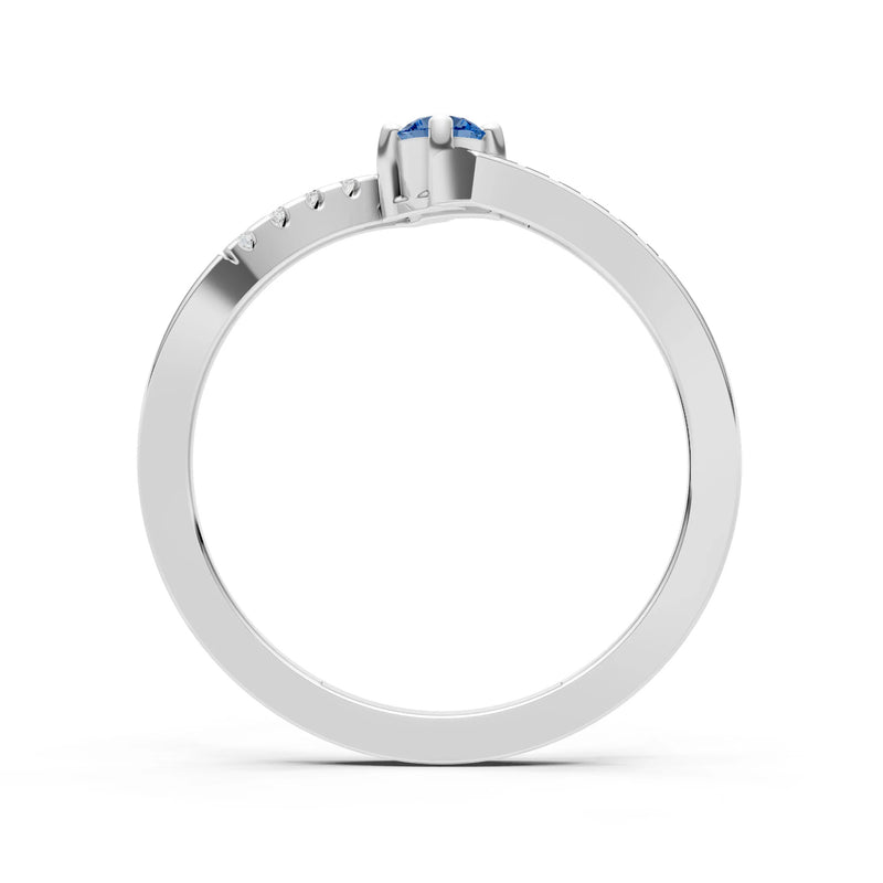 Bypass Accent Tiny Solitaire Ring