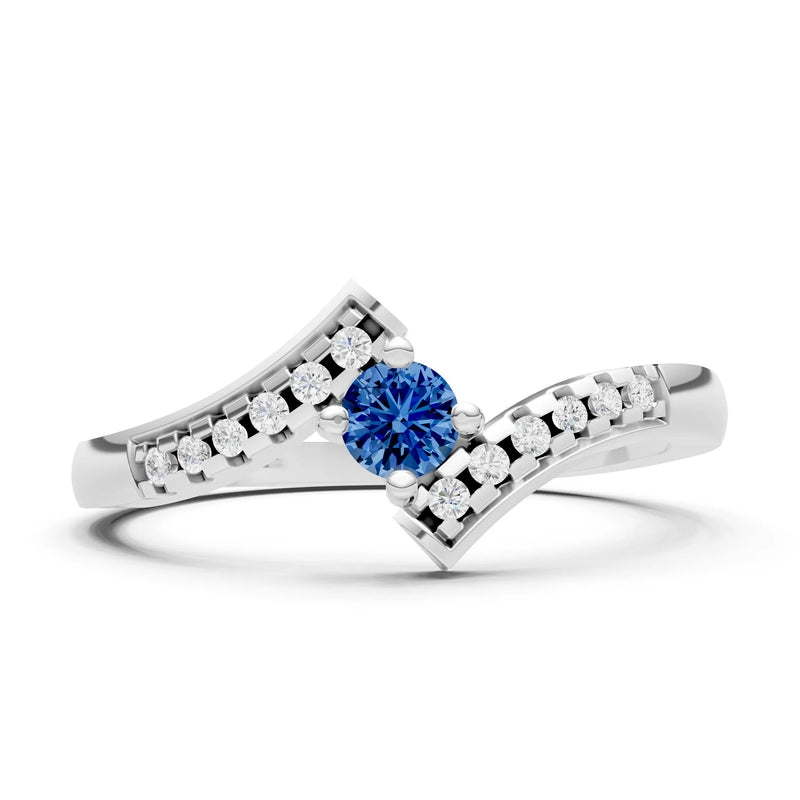 Bypass Accent Tiny Solitaire Ring
