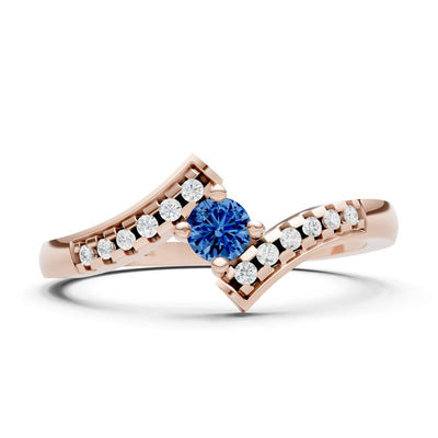 Bypass Accent Tiny Solitaire Ring
