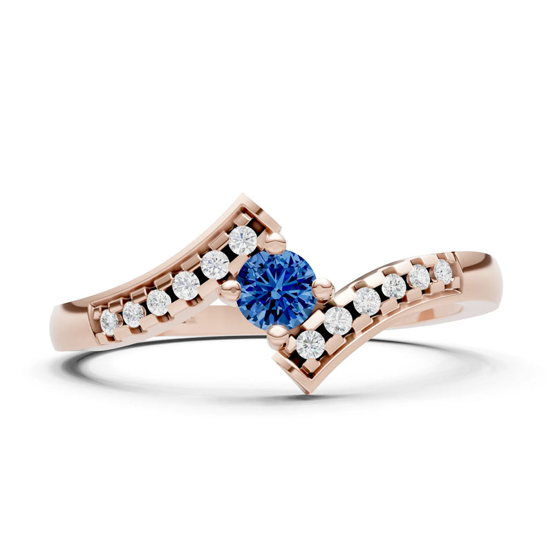 Bypass Accent Tiny Solitaire Ring