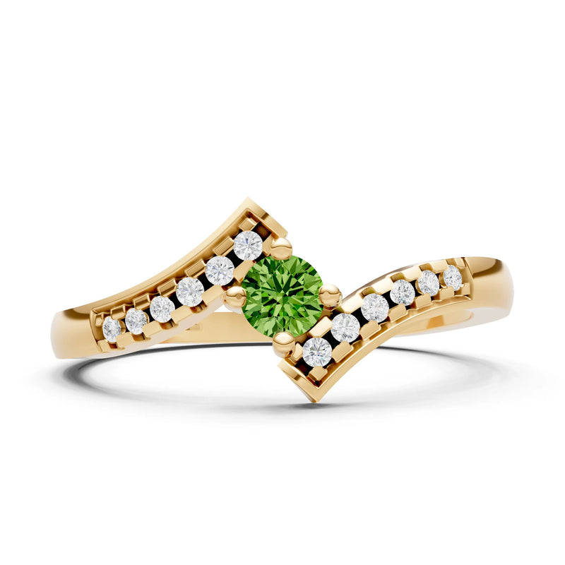Bypass Accent Tiny Solitaire Ring