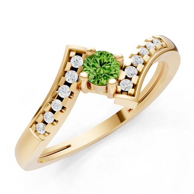 Bypass Accent Tiny Solitaire Ring
