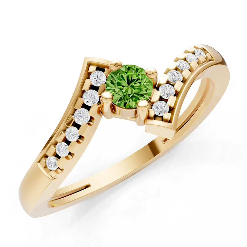 Bypass Accent Tiny Solitaire Ring