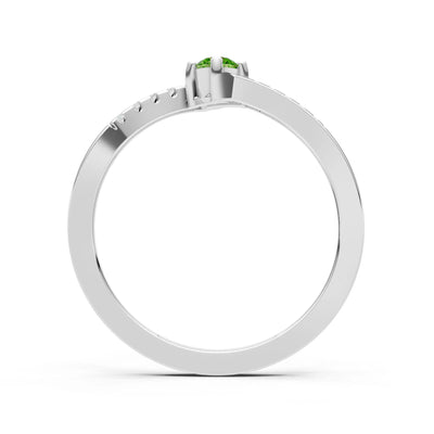 Bypass Accent Tiny Solitaire Ring