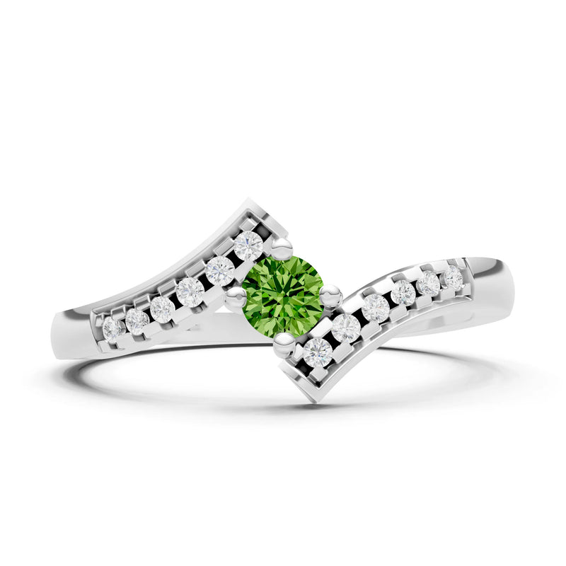 Bypass Accent Tiny Solitaire Ring