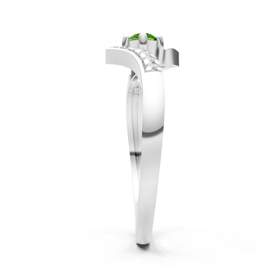 Bypass Accent Tiny Solitaire Ring