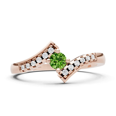 Bypass Accent Tiny Solitaire Ring