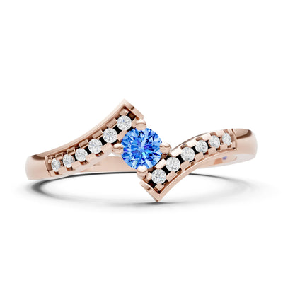 Bypass Accent Tiny Solitaire Ring