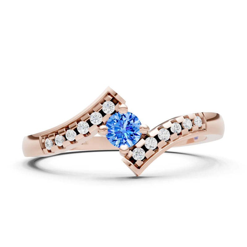 Bypass Accent Tiny Solitaire Ring