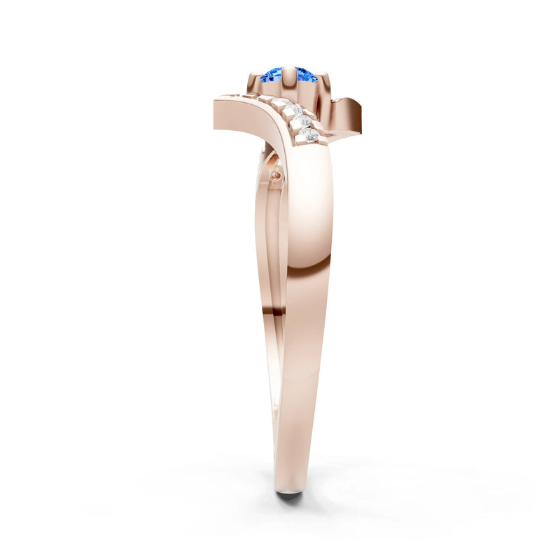 Bypass Accent Tiny Solitaire Ring