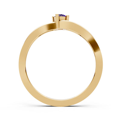 Split Shank Tiny Solitaire Ring