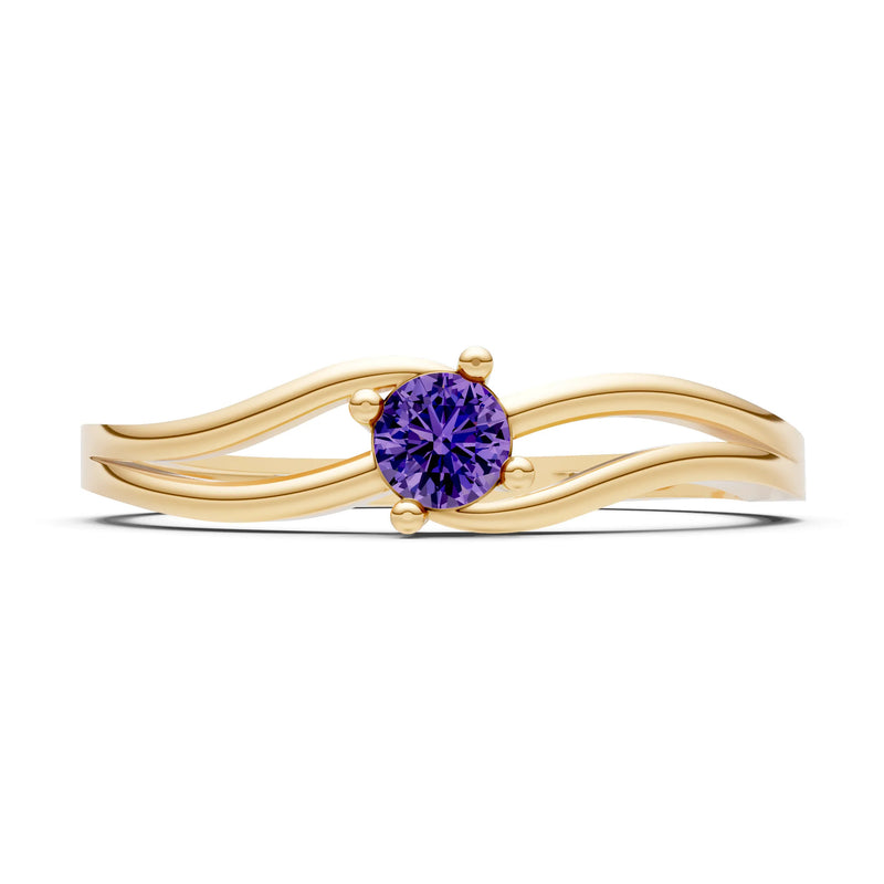 Split Shank Tiny Solitaire Ring