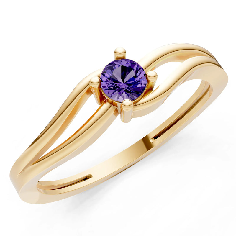 Split Shank Tiny Solitaire Ring