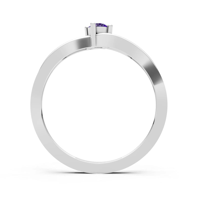 Split Shank Tiny Solitaire Ring