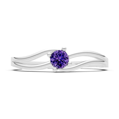 Split Shank Tiny Solitaire Ring