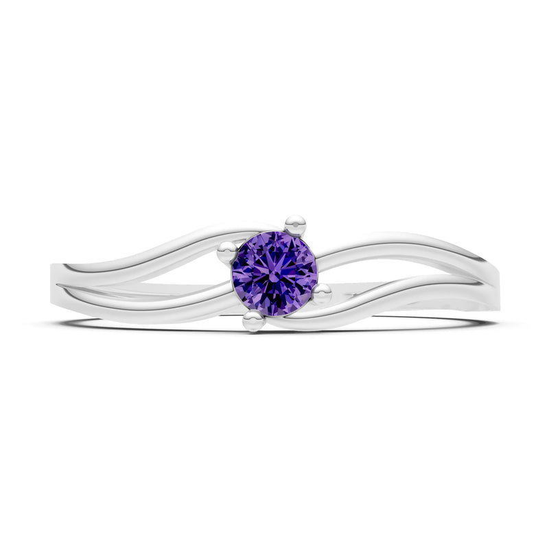Split Shank Tiny Solitaire Ring
