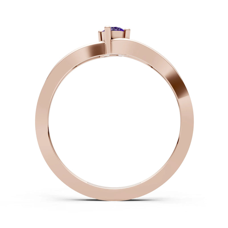 Split Shank Tiny Solitaire Ring
