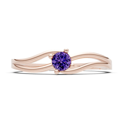 Split Shank Tiny Solitaire Ring