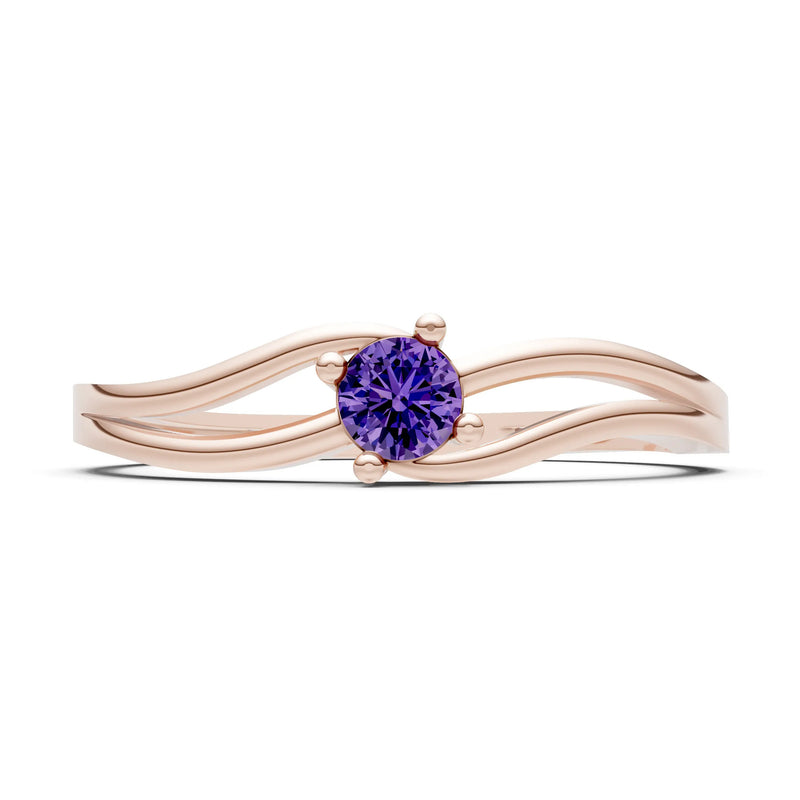 Split Shank Tiny Solitaire Ring